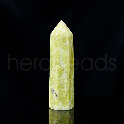 Natural Xiuyan Jade Pointed Prism Bar Home Display Decoration G-PW0007-101E-1