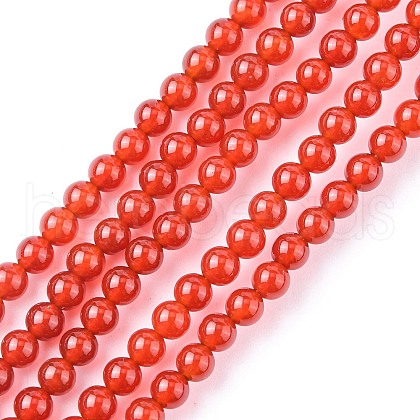 Natural Carnelian Beads Strands G-C076-4mm-2A-1