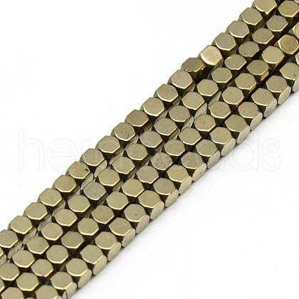Electroplate Non-magnetic Synthetic Hematite Beads Strands G-Q486-61A-1