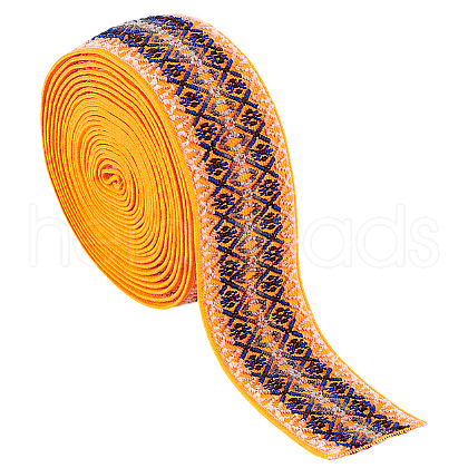 Vintage Jacquard Polyester Ribbon SRIB-WH0011-265-1