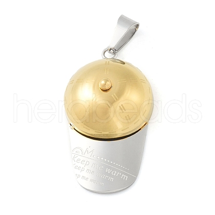 304 Stainless Steel Pendants STAS-K283-09G-1