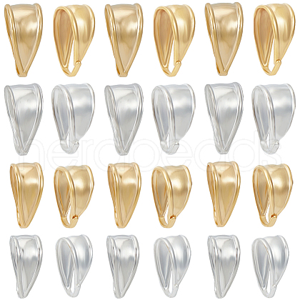 Beebeecraft 80Pcs 4 Style Brass Snap on Bails KK-BBC0011-76-1