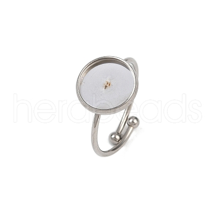 304 Stainless Steel Cuff Ring Components STAS-D372-03P-03-1