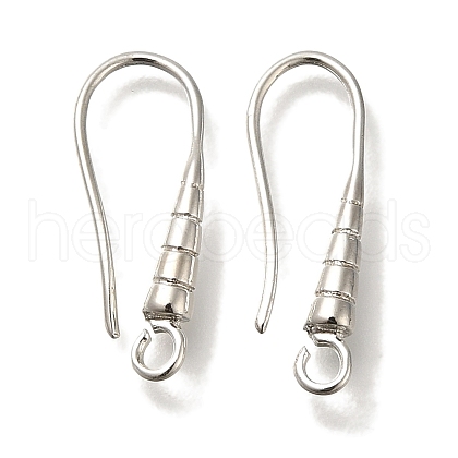 Brass Earring Hooks KK-H502-13S-1