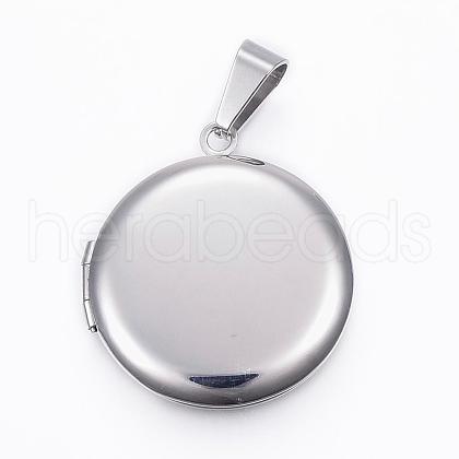 Tarnish Resistant 304 Stainless Steel Locket Pendants STAS-H389-30P-1