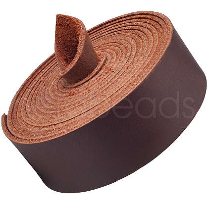2M Flat AB Grade Cowhide Leather Cord AJEW-WH0479-73G-02-1