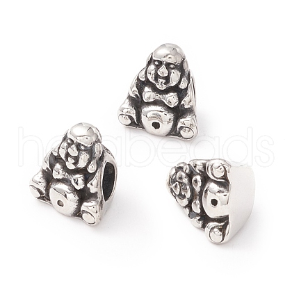 304 Stainless Steel European Beads STAS-M298-02AS-1