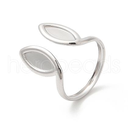 Non-Tarnish 304 Stainless Steel Cuff Finger Rings RJEW-L107-004P-1