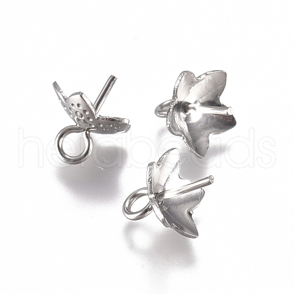 201 Stainless Steel Cup Peg Bails Charms STAS-G225-03P-1