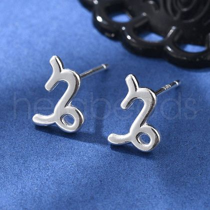 S925 Sterling Silver Stud Earrings EJEW-K303-01S-10-1