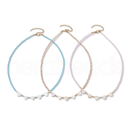 Glass Beads Necklaces NJEW-JN04723-1