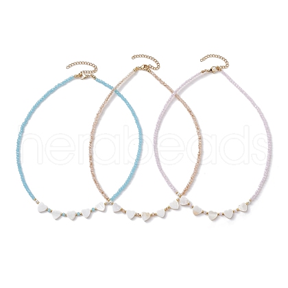 Glass Beads Necklaces NJEW-JN04723-1