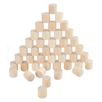 Unfinished Beech Wood Round Pillars DIY-WH0349-08-1