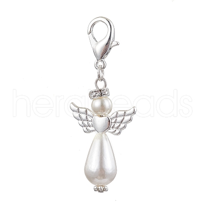 10Pcs Glass Pearl Pendant Decorations HJEW-JM01693-10A-1
