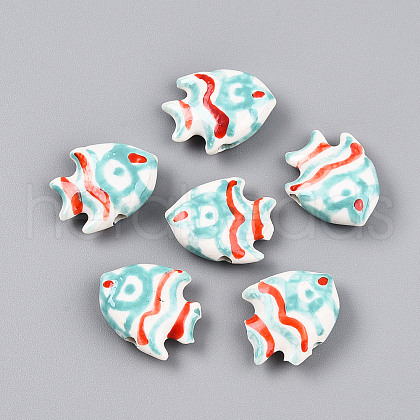 Handmade Porcelain Beads PORC-N009-08B-1