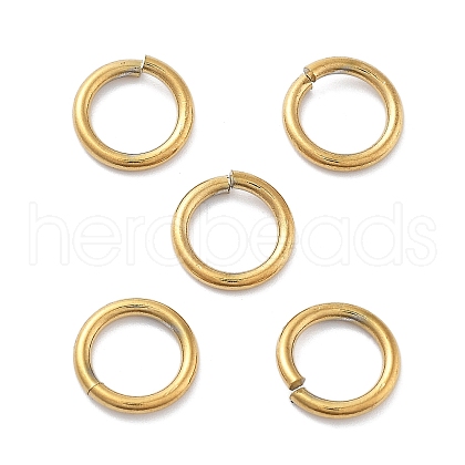 Ion Plating(IP) 304 Stainless Steel Open Jump Rings X-STAS-M081-02G-01-1