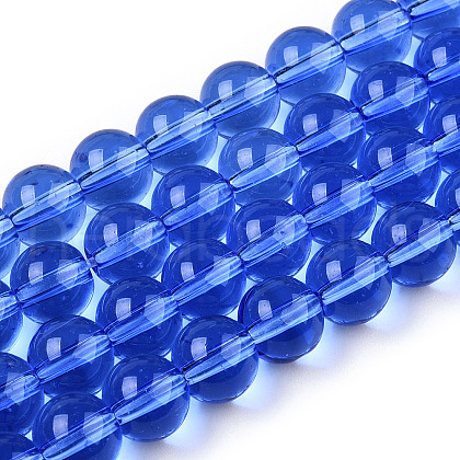 Transparent Glass Beads Strands GLAA-T032-T8mm-16-1