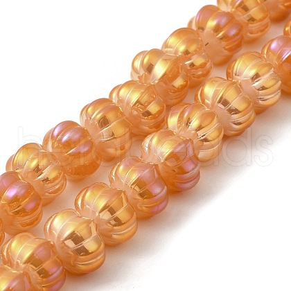 Rainbow Plated Electroplate Glass Beads GLAA-G106-02A-FR01-1