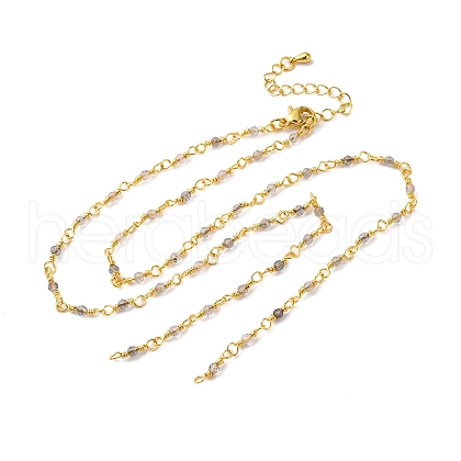 Brass Chain Necklace Making KK-K337-13G-10-1