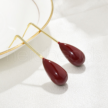 Brass Teardrop Dangle Stud Earrings EJEW-A121-19A-02-1