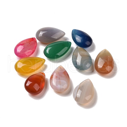 Natural Agate Pendants G-C017-03-1