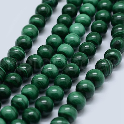Natural Malachite Beads Strands G-F571-27A1-3mm-1