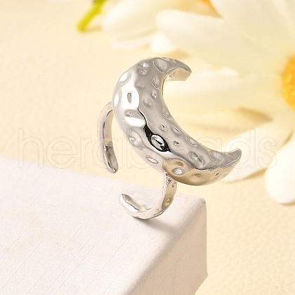 Brass Cuff Rings for Women RJEW-Q008-07A-P-1