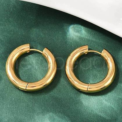 202 Stainless Steel Polishing Hoop Earrings EJEW-M106-02G-06-1