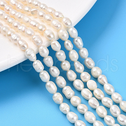 Natural Cultured Freshwater Pearl Beads Strands PEAR-N012-04V-1