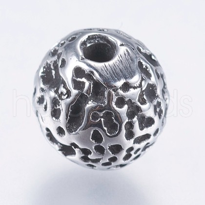 304 Stainless Steel Beads STAS-I069-25AS-1