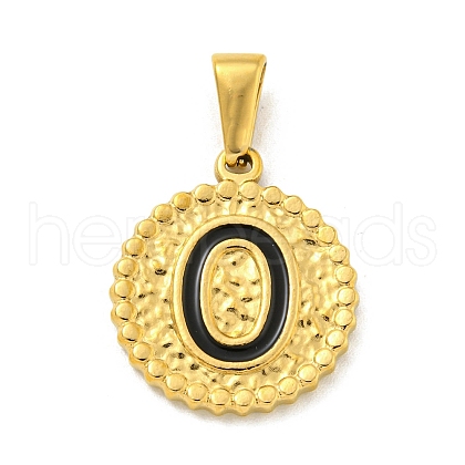 Ion Plating(IP) 304 Stainless Steel Enamel Pendants STAS-R231-19O-G-1