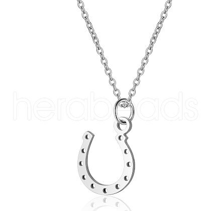 Non-Tarnish 201 Stainless Steel Pendants Necklaces NJEW-S069-TN199-1-1