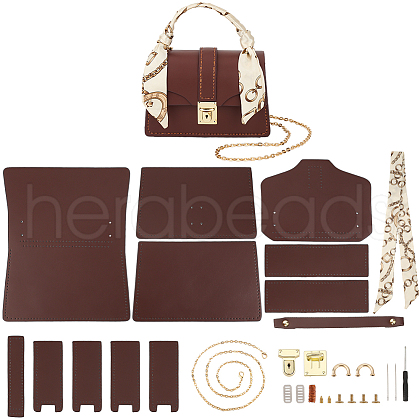 DIY Sew on PU Leather Crossbody Bag Making Kit DIY-WH0386-71A-1