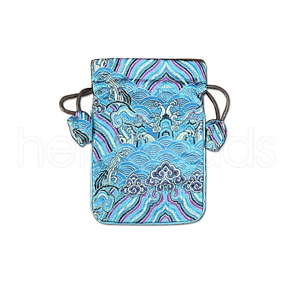 Chinese Style Cloth Landscape Print Bags PW-WG48942-07-1