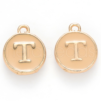 Golden Plated Alloy Enamel Charms X-ENAM-S118-06T-1