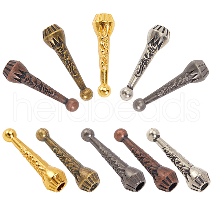 Gorgecraft 40Pcs 5 Colors Alloy Cord Ends FIND-GF0007-30-1