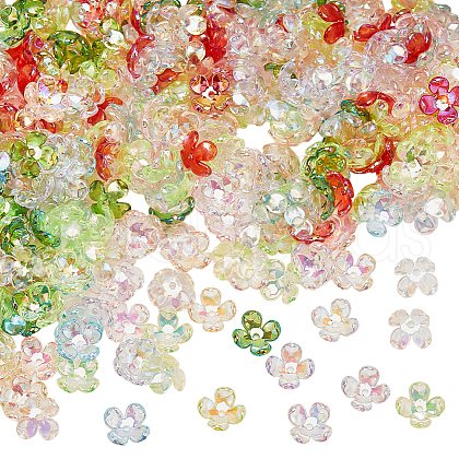 SOFPLATE 400Pcs Acrylic Bead Caps OACR-SP0001-15-1