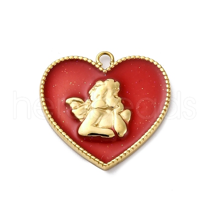 304 Stainless Steel Enamel Pendants STAS-S163-12G-1