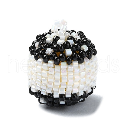 Seed Beads Beaded Charms PALLOY-MZ00290-1