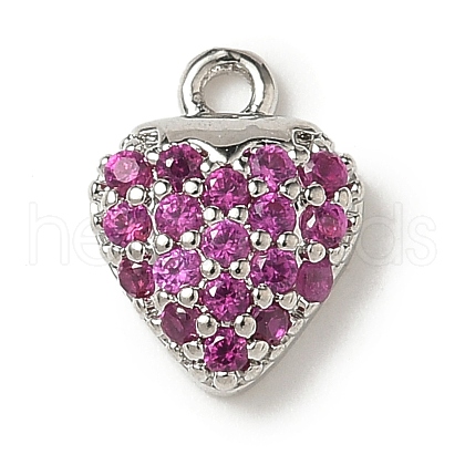 Brass Micro Pave Cubic Zirconia Charms KK-I276-41P-1