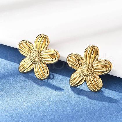 304 Stainless Steel Stud Earrings EJEW-D319-06G-1