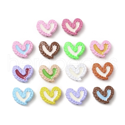 Spray Painted Alloy Enamel Beads ENAM-M058-01-1