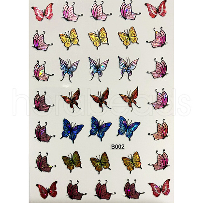 Laser Butterfly Nail Polish Foil Adhesive Decals MRMJ-T078-237B-1