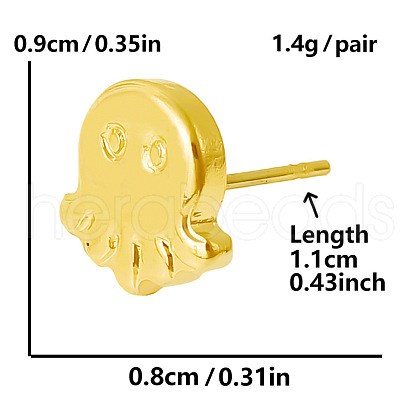 Simple and Delicate Jellyfish Stud Earrings ZA4944-2-1