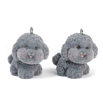 Flocky Resin Pendants FIND-A052-07L-1