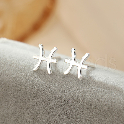 S925 Sterling Silver Stud Earrings WG164A3-12-1