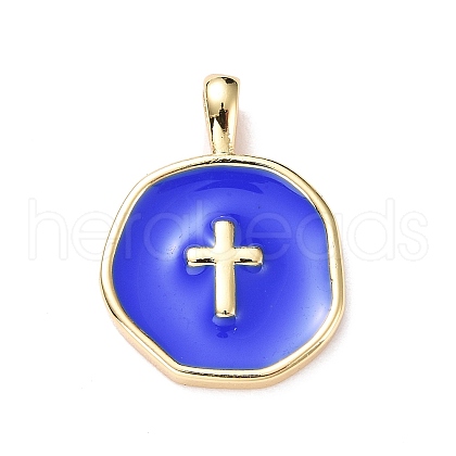 Brass Enamel Pendants KK-G417-01LG-05-1