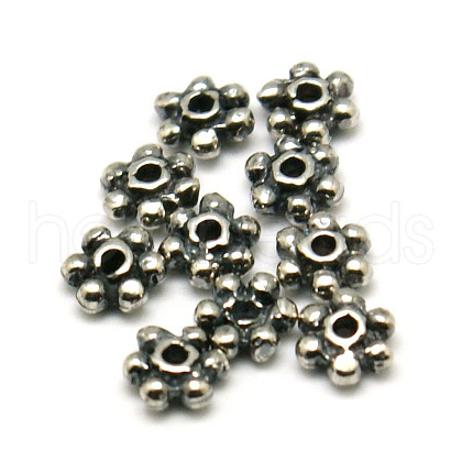 925 Sterling Silver Daisy Spacer Beads STER-A010-167-1