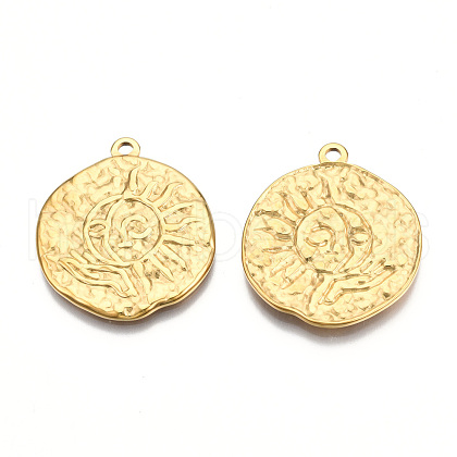 Ion Plating(IP) 201 Stainless Steel Pendants STAS-N098-077LG-1