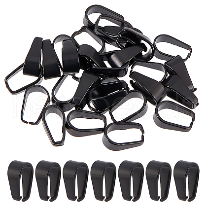SUNNYCLUE 30Pcs 304 Stainless Steel Snap on Bails STAS-SC0007-70E-1